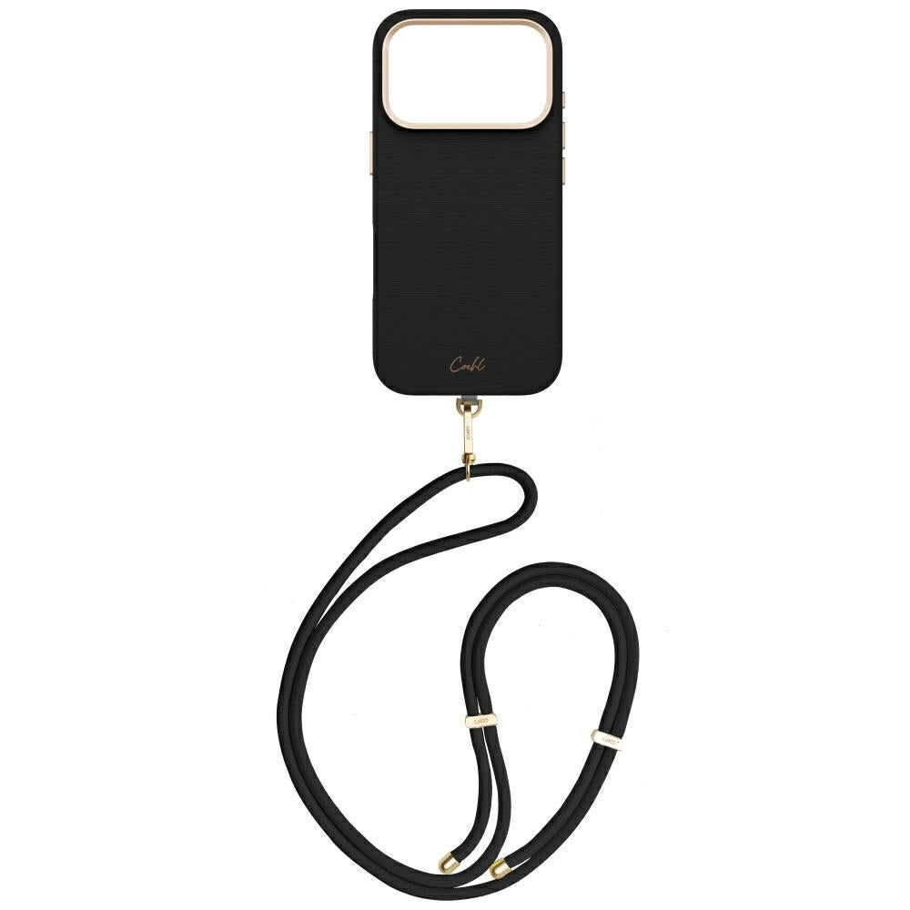 Uniq Coehl Mirelle Magnetic Charging dėklas iPhone 17 Pro - Juoda -- iPhone 17 Pro
