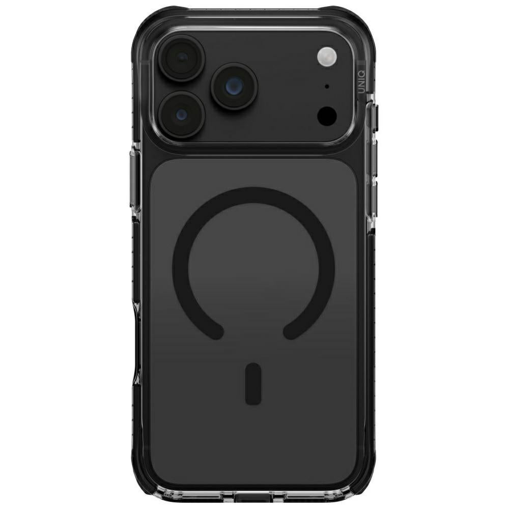 Uniq Combat Magclick Charging dėklas iPhone 18 Pro Max / 17 Pro Max - juoda -- iPhone 18 Pro Max / iPhone 17 Pro Max
