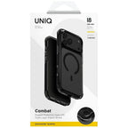 Uniq Combat Magclick Charging dėklas iPhone 18 Pro Max / 17 Pro Max - juoda -- iPhone 18 Pro Max / iPhone 17 Pro Max