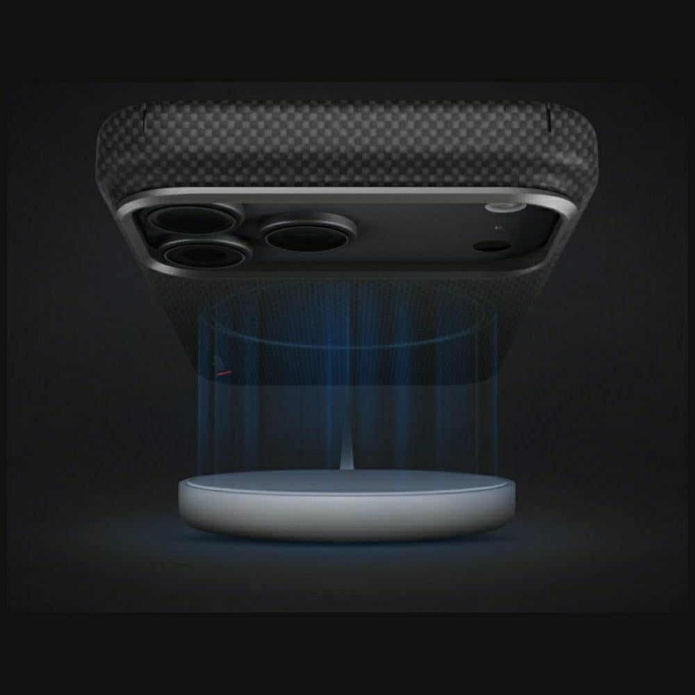 Uniq Keva EDGE Magclick įkrovimo dėklas iPhone 18 Pro / 17 Pro - Juoda -- iPhone 18 Pro / iPhone 17 Pro