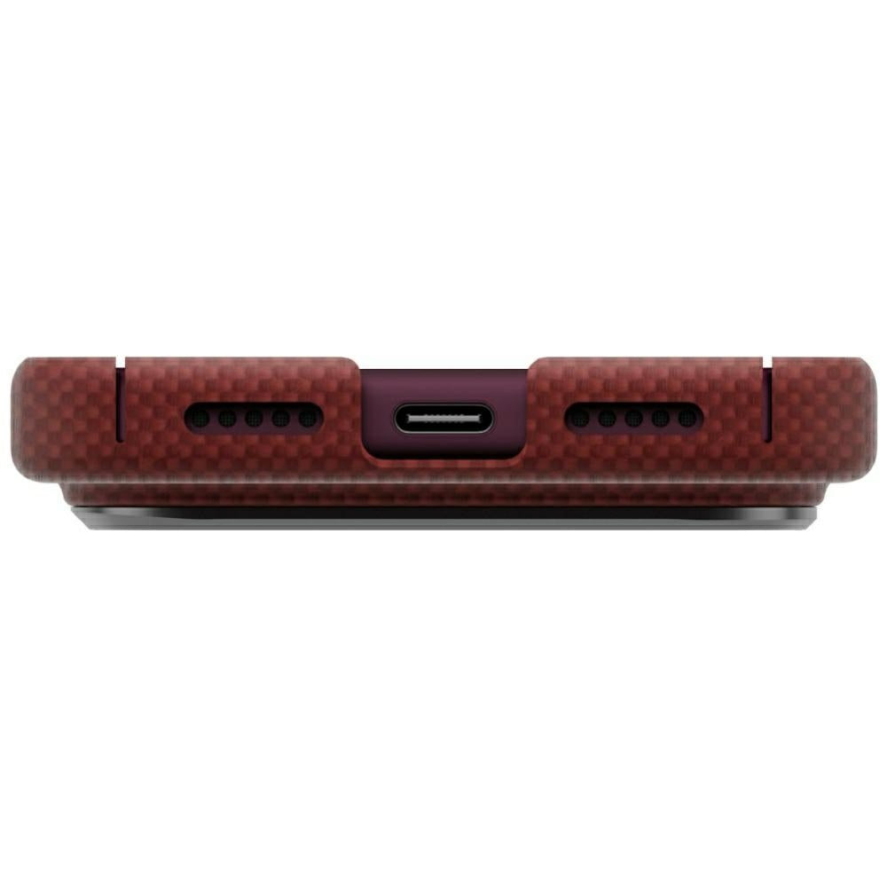 Uniq Keva EDGE Magclick įkrovimo dėklas iPhone 18 Pro / 17 Pro - Raudona -- iPhone 18 Pro / iPhone 17 Pro