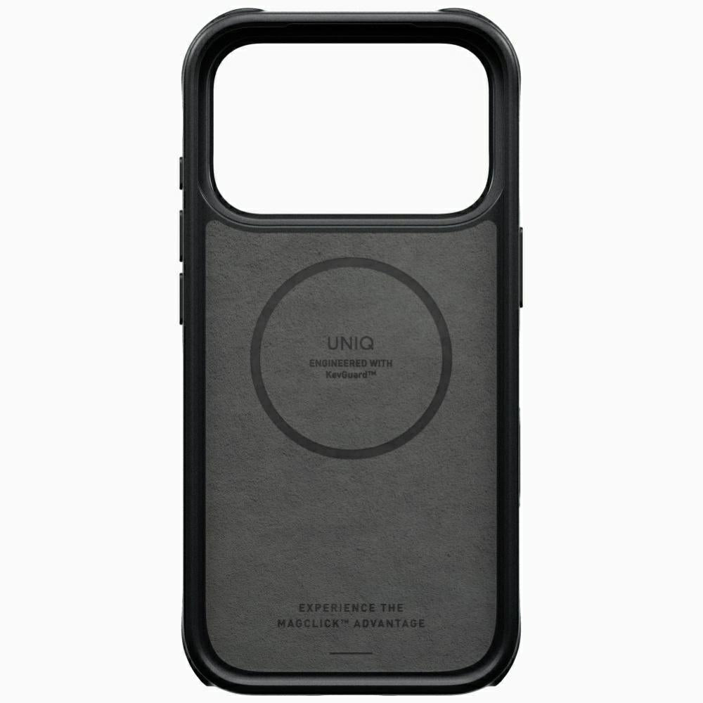Uniq Keva Mov Magclick šarginimo dėklas iPhone 18 Pro / 17 Pro - Juoda -- iPhone 18 Pro / iPhone 17 Pro