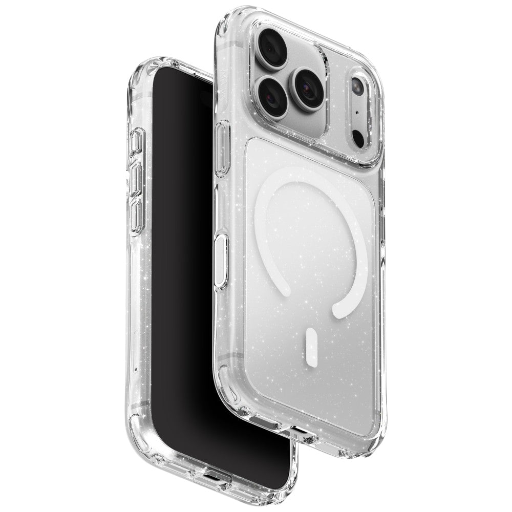 Uniq LifePro Xtreme Magclick šarginimo dėklas iPhone 18 Pro / 17 Pro - Skaidrus su blizgesiu -- iPhone 18 Pro / iPhone 17 Pro