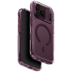 Uniq LifePro Xtreme Magclick Charging dėklas skirtas iPhone 18 Pro / 17 Pro – Skaidrus Burgundo raudvas -- iPhone 18 Pro...