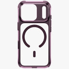 Uniq LifePro Xtreme Magclick Charging dėklas skirtas iPhone 18 Pro / 17 Pro – Skaidrus Burgundo raudvas -- iPhone 18 Pro...