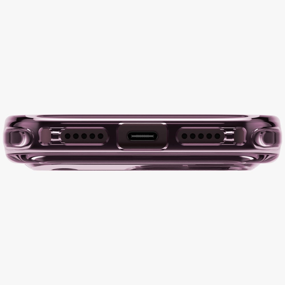 Uniq LifePro Xtreme Magclick Charging dėklas skirtas iPhone 18 Pro / 17 Pro – Skaidrus Burgundo raudvas -- iPhone 18 Pro...
