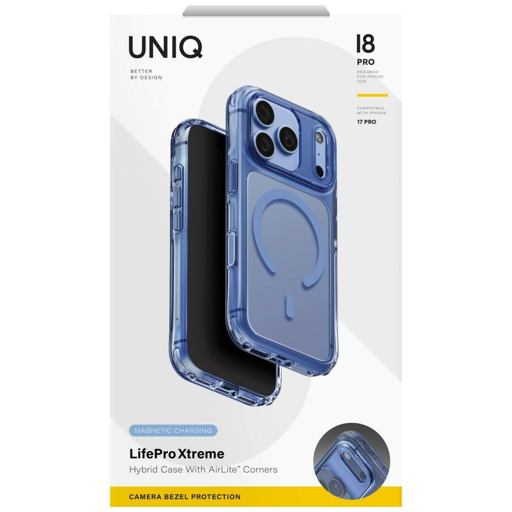 Uniq LifePro Xtreme Magclick Charging dėklas skirtas iPhone 18 Pro / 17 Pro – Skaidrus Mėlynas -- iPhone 18 Pro / iPhone...