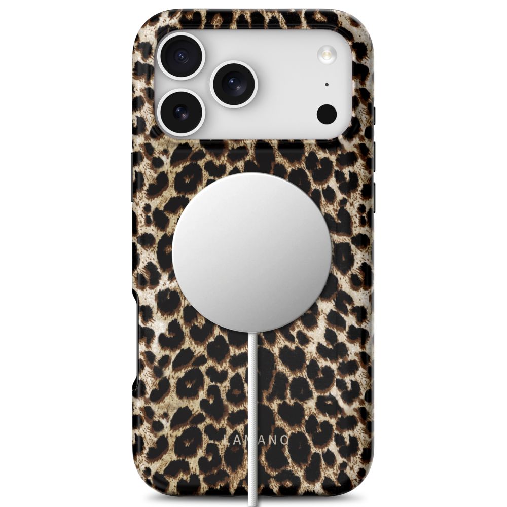 Tech-Protect Lamano MagSafe dėklas iPhone 18 Pro / 17 Pro - juodas ir rudas -- iPhone 18 Pro / iPhone 17 Pro