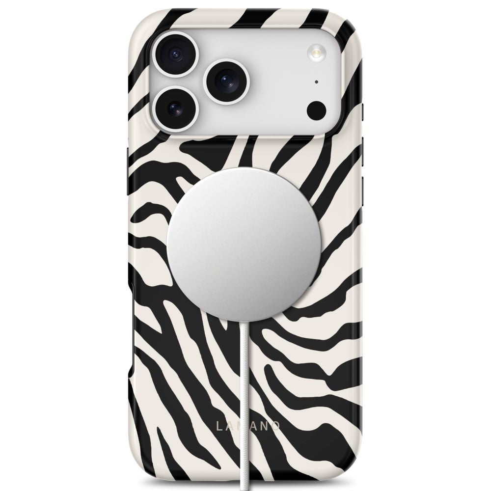Tech-Protect Lamano MagSafe dėklas iPhone 18 Pro / 17 Pro - baltas ir juodas -- iPhone 18 Pro / iPhone 17 Pro