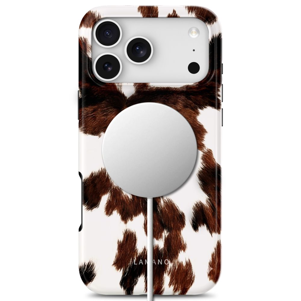 Tech-Protect Lamano MagSafe dėklas iPhone 18 Pro / 17 Pro - baltas ir rudas -- iPhone 18 Pro / iPhone 17 Pro