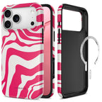 Tech-Protect Lamano MagSafe dėklas iPhone 18 Pro Max / 17 Pro Max - baltas ir rožinis -- iPhone 18 Pro Max / iPhone 17...