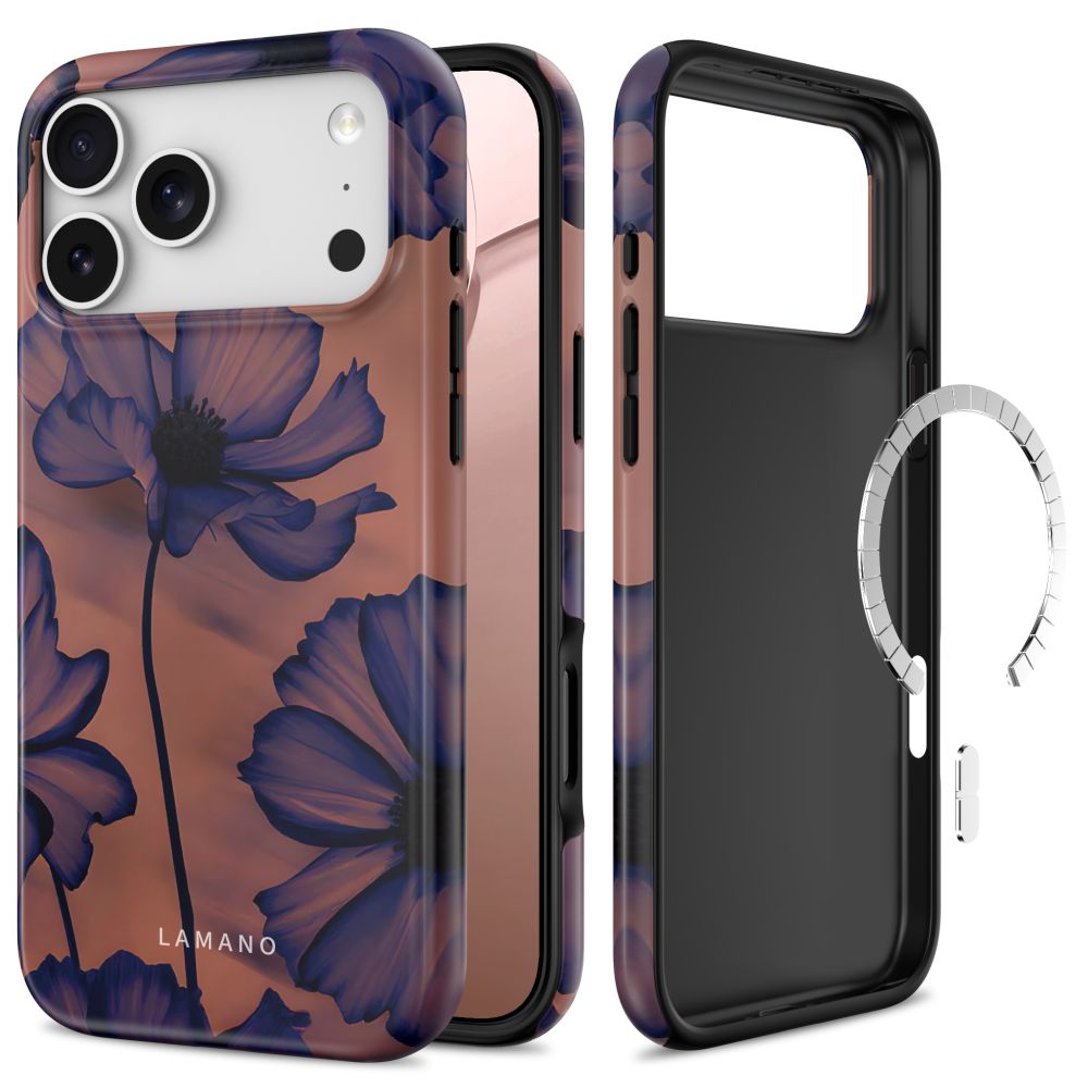 Tech-Protect Lamano MagSafe dėklas iPhone 18 Pro Max / 17 Pro Max - tamsiai mėlynas/rudas -- iPhone 18 Pro Max / iPhone...
