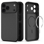 Tech-Protect MagCam MagSafe Carbon dėklas iPhone 18 Pro Max / 17 Pro Max - Juodas -- iPhone 18 Pro Max / iPhone 17 Pro Max