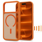 Tech-Protect Magmat MagSafe CC dėklas iPhone 18 Pro / 17 Pro - matinė oranžinė -- iPhone 18 Pro / iPhone 17 Pro