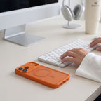 Tech-Protect Magmat MagSafe CC dėklas iPhone 18 Pro Max / 17 Pro Max - matinė oranžinė -- iPhone 18 Pro Max / iPhone 17...
