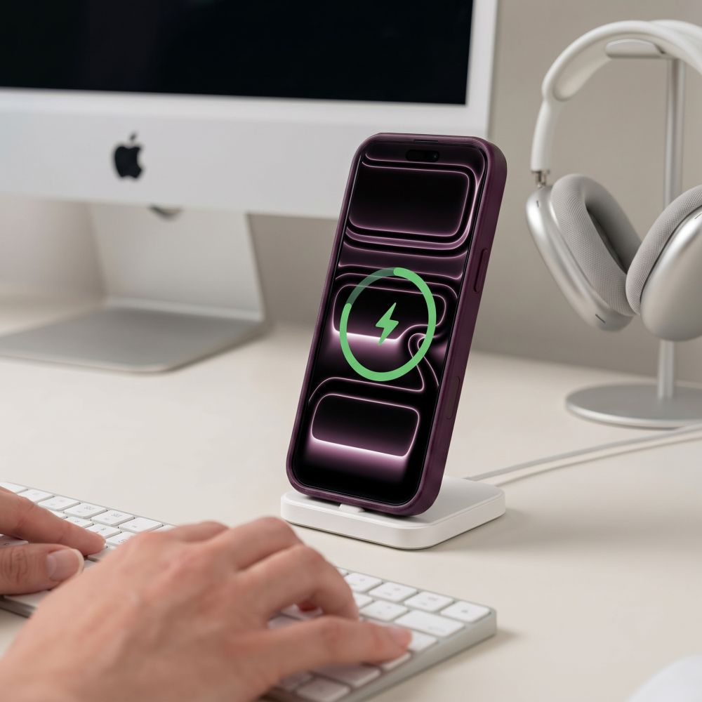 Tech-Protect Magmat Magsafe CC dėklas iPhone 18 Pro Max / 17 Pro Max - bordo matinis -- iPhone 18 Pro Max / iPhone 17 Pro Max