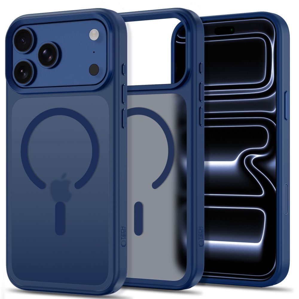 Tech-Protect Magmat Magsafe CC dėklas iPhone 18 Pro Max / 17 Pro Max - matinis gilus mėlynas / matinis tamsiai mėlynas --...