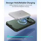 ESR Cyber Tough MagSafe dėklas iPhone 18 Pro Max / 17 Pro Max - žalias -- iPhone 18 Pro Max / iPhone 17 Pro Max