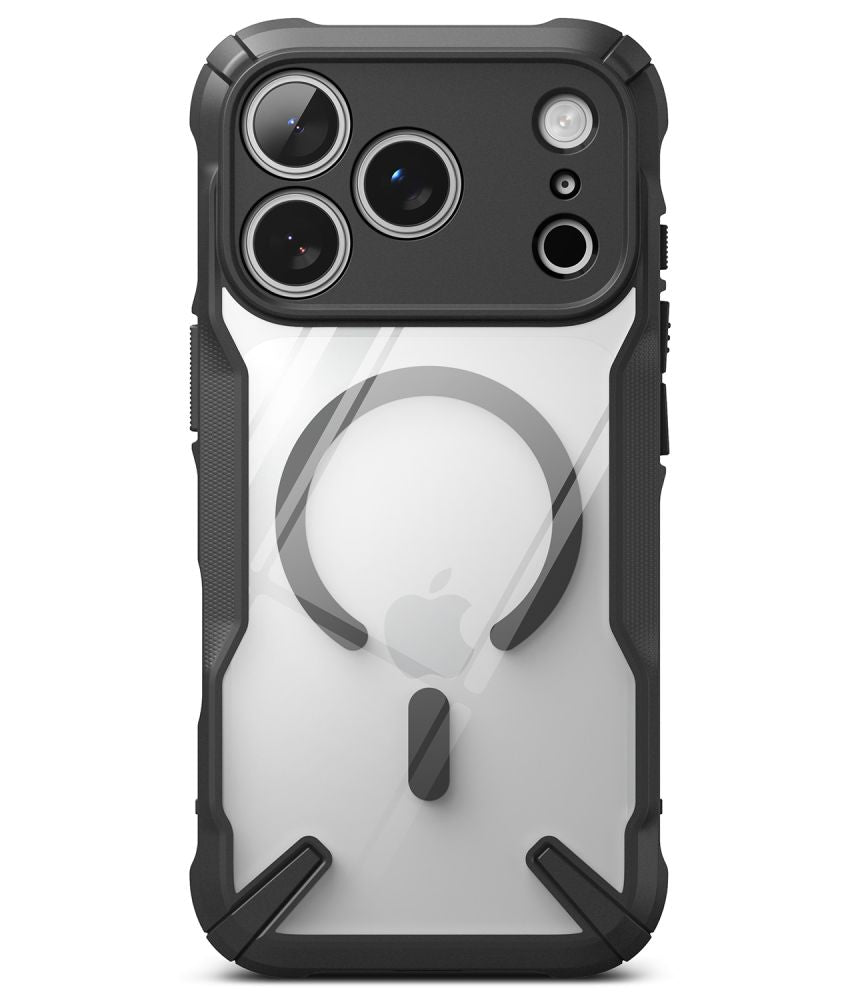 Ringke Fusion X Magnetic MagSafe dėklas iPhone 18 Pro Max / 17 Pro Max - juodas -- iPhone 18 Pro Max / iPhone 17 Pro Max
