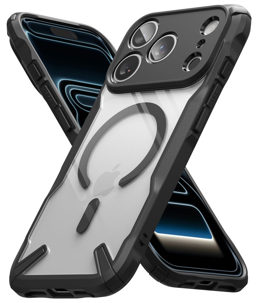 Ringke Fusion X Magnetic MagSafe dėklas iPhone 18 Pro Max / 17 Pro Max - juodas -- iPhone 18 Pro Max / iPhone 17 Pro Max