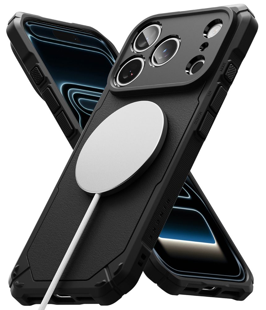 Ringke Rugged Gear Magnetic MagSafe dėklas iPhone 18 Pro Max / 17 Pro Max - juodas -- iPhone 18 Pro Max / iPhone 17 Pro Max
