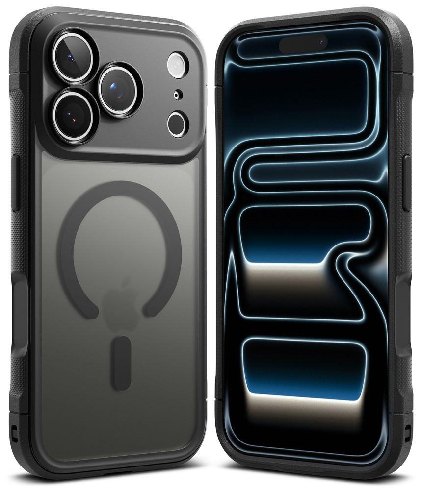 Ringke Fusion Bold Magnetic MagSafe dėklas iPhone 18 Pro / 17 Pro - matinis juodas -- iPhone 18 Pro / iPhone 17 Pro
