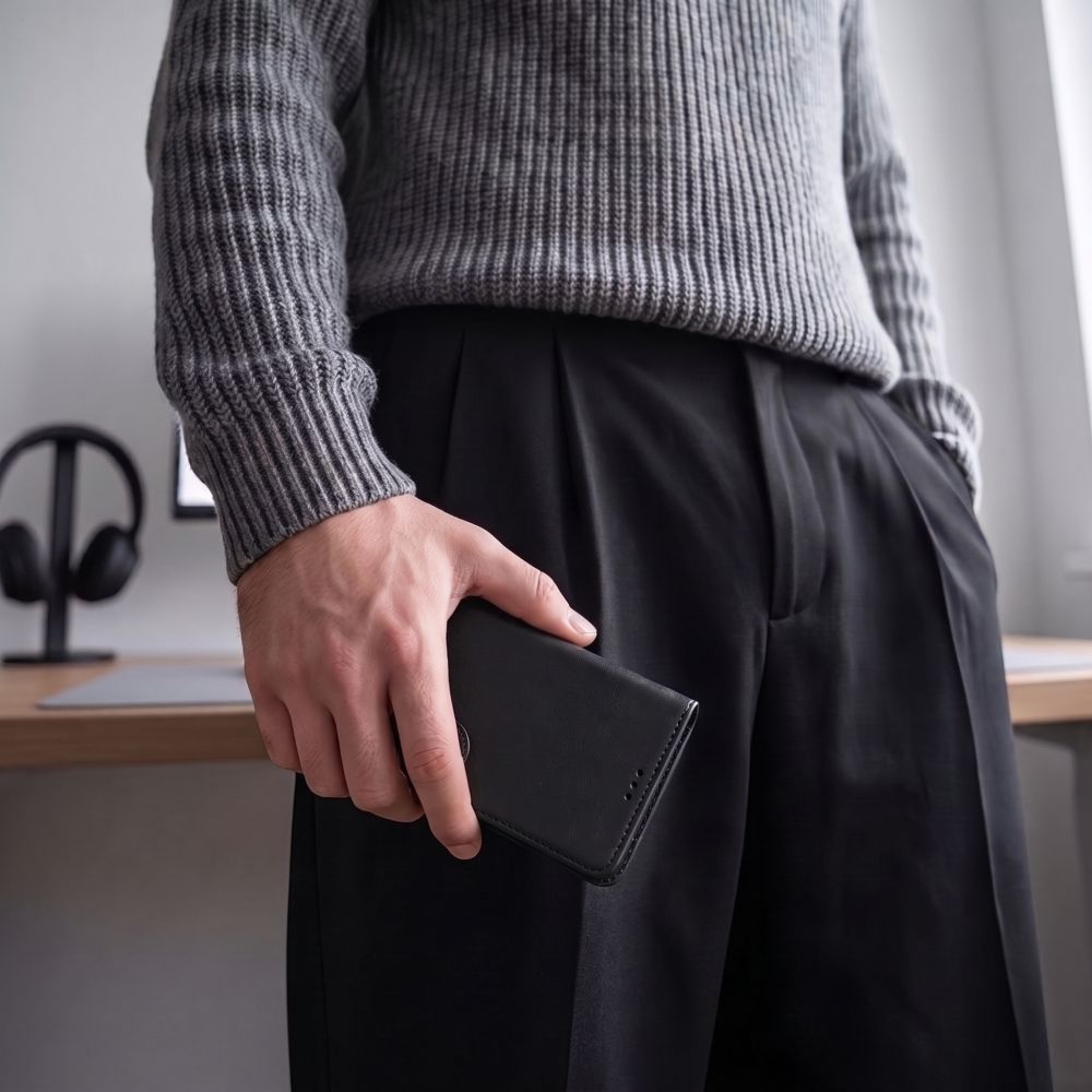 Tech-Protect Wallet dėklas Xiaomi Redmi Note 17 Pro 5G - matinis juodas -- Xiaomi Redmi Note 17 Pro 5G
