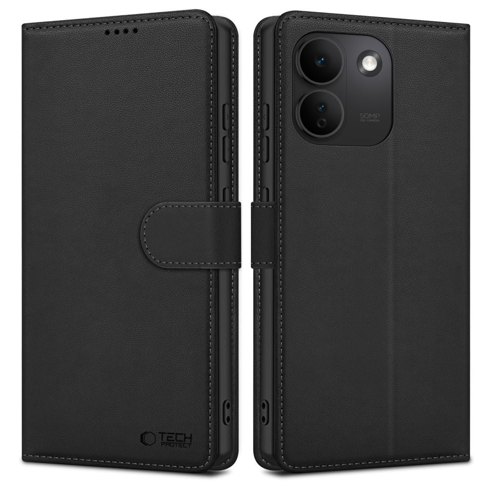 Tech-Protect Wallet dėklas Xiaomi Redmi Note 17 Pro Max 5G - matinis juodas -- Xiaomi Redmi Note 17 Pro Max