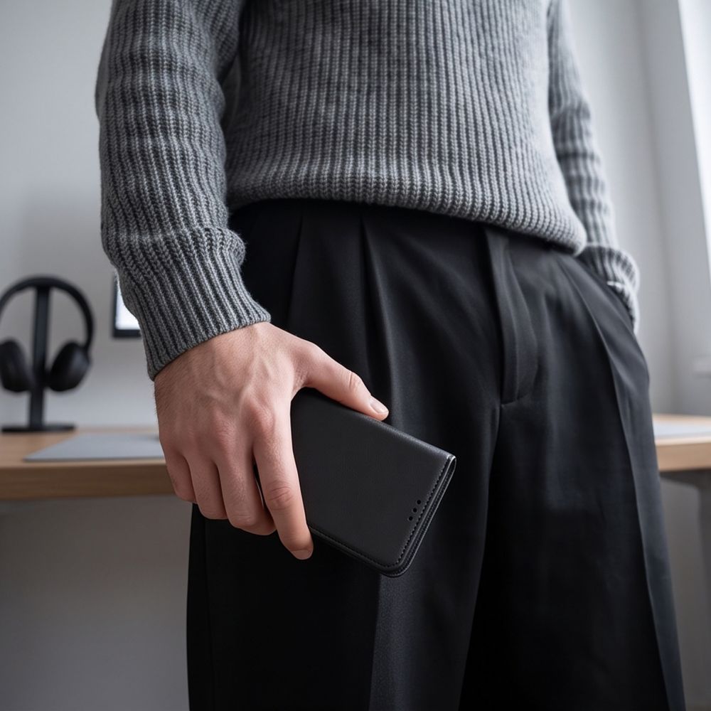 Tech-Protect Wallet dėklas Xiaomi Redmi Note 17 Pro Max 5G - matinis juodas -- Xiaomi Redmi Note 17 Pro Max