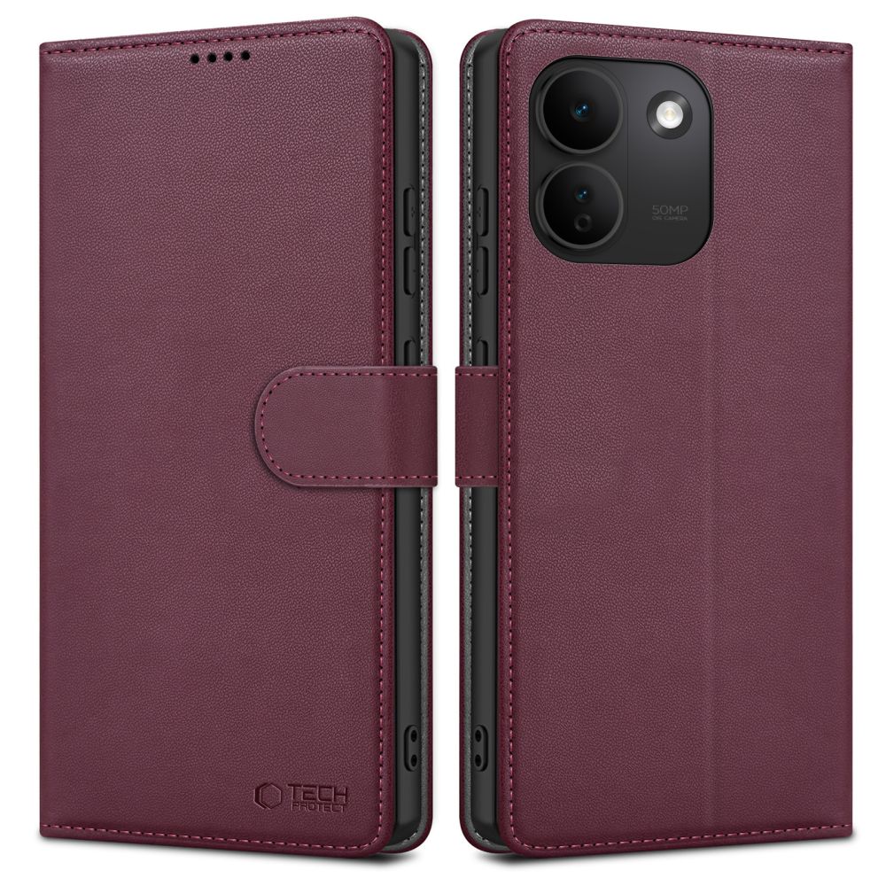 Tech-Protect Piniginė dėklas Xiaomi Redmi Note 17 Pro Max 5G - bordo -- Xiaomi Redmi Note 17 Pro Max