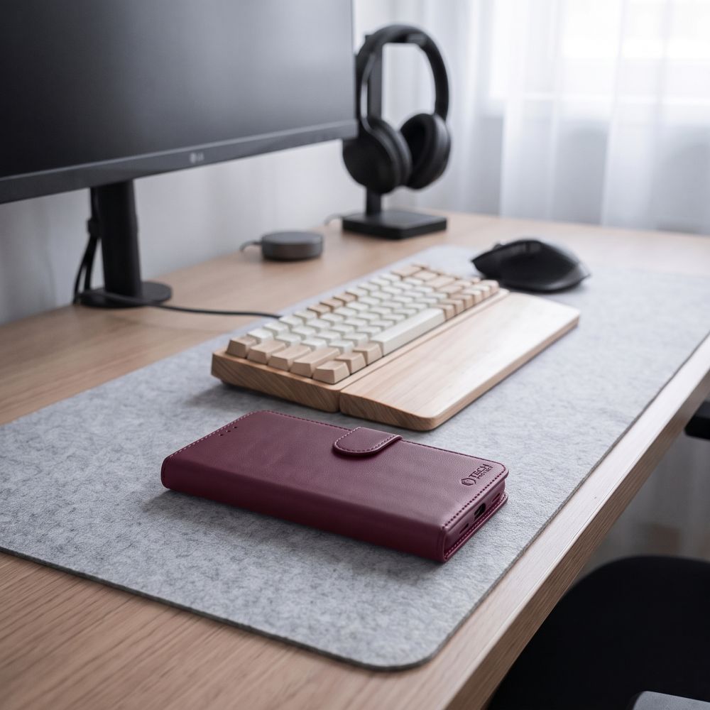 Tech-Protect Piniginė dėklas Xiaomi Redmi Note 17 Pro Max 5G - bordo -- Xiaomi Redmi Note 17 Pro Max