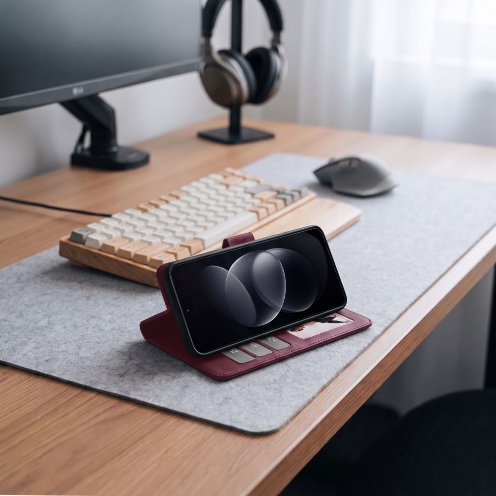 Tech-Protect Piniginė dėklas Xiaomi Redmi Note 17 Pro Max 5G - bordo -- Xiaomi Redmi Note 17 Pro Max