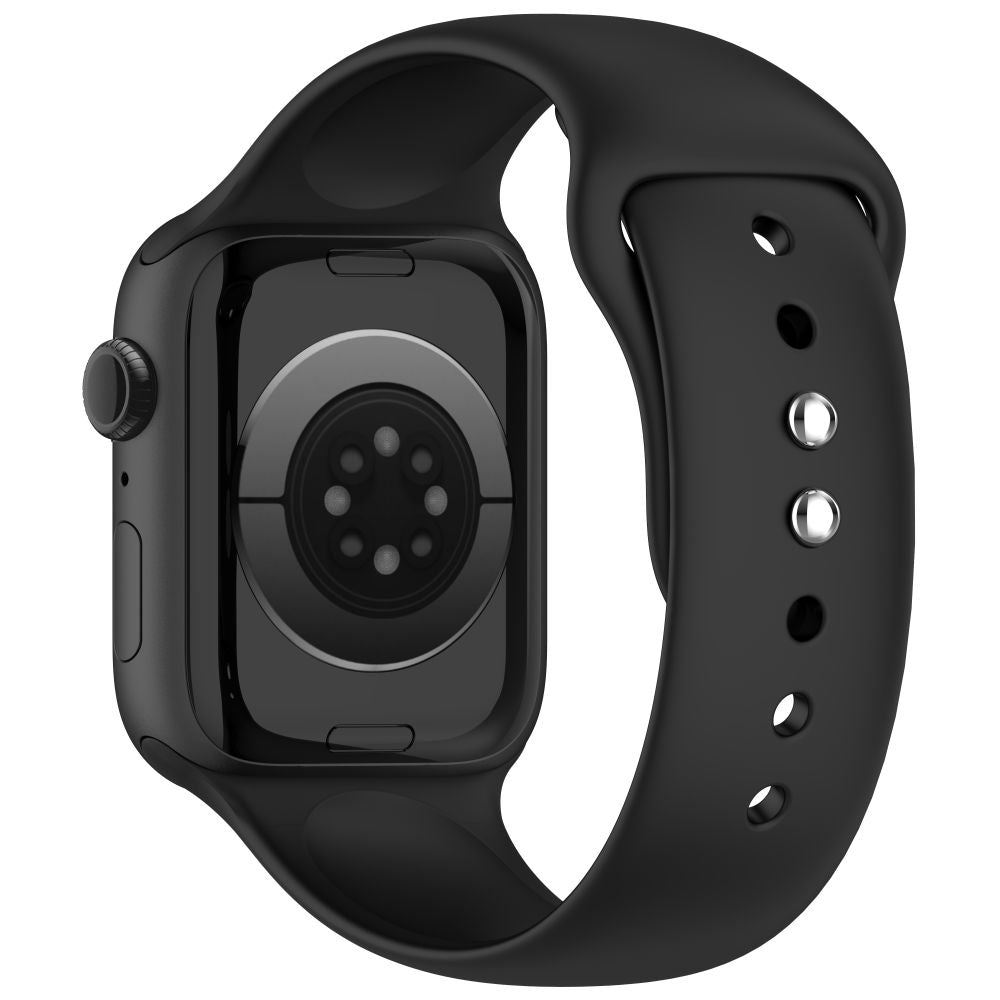 Tech-Protect silikono dirželis Apple Watch 44 / 45 / 46 / 49 mm - juodas -- Apple Watch 44mm / Apple Watch 45mm / Apple...