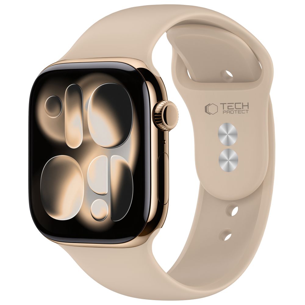 Tech-Protect silikono dirželis Apple Watch 44 / 45 / 46 / 49 mm - smėlio -- Apple Watch 44mm / Apple Watch 45mm / Apple...