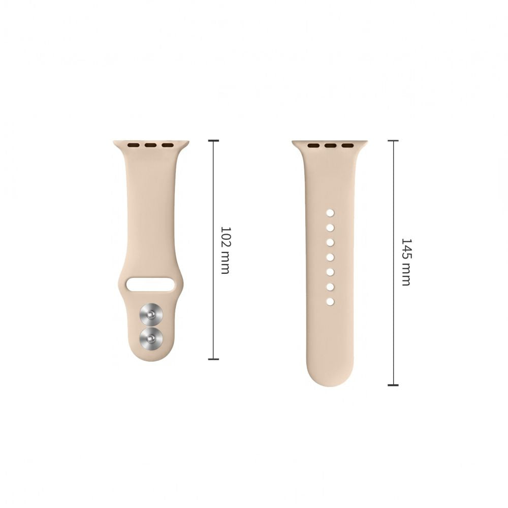Tech-Protect silikono dirželis Apple Watch 44 / 45 / 46 / 49 mm - smėlio -- Apple Watch 44mm / Apple Watch 45mm / Apple...