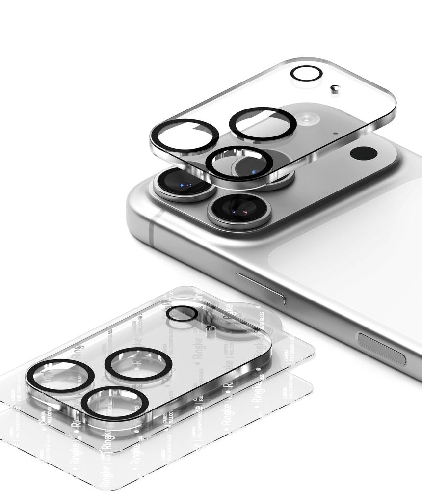 Ringke Camera Full Cover 2 vnt. grūdintas stiklas Apple iPhone 18 Pro Max – juodas -- iPhone 18 Pro Max