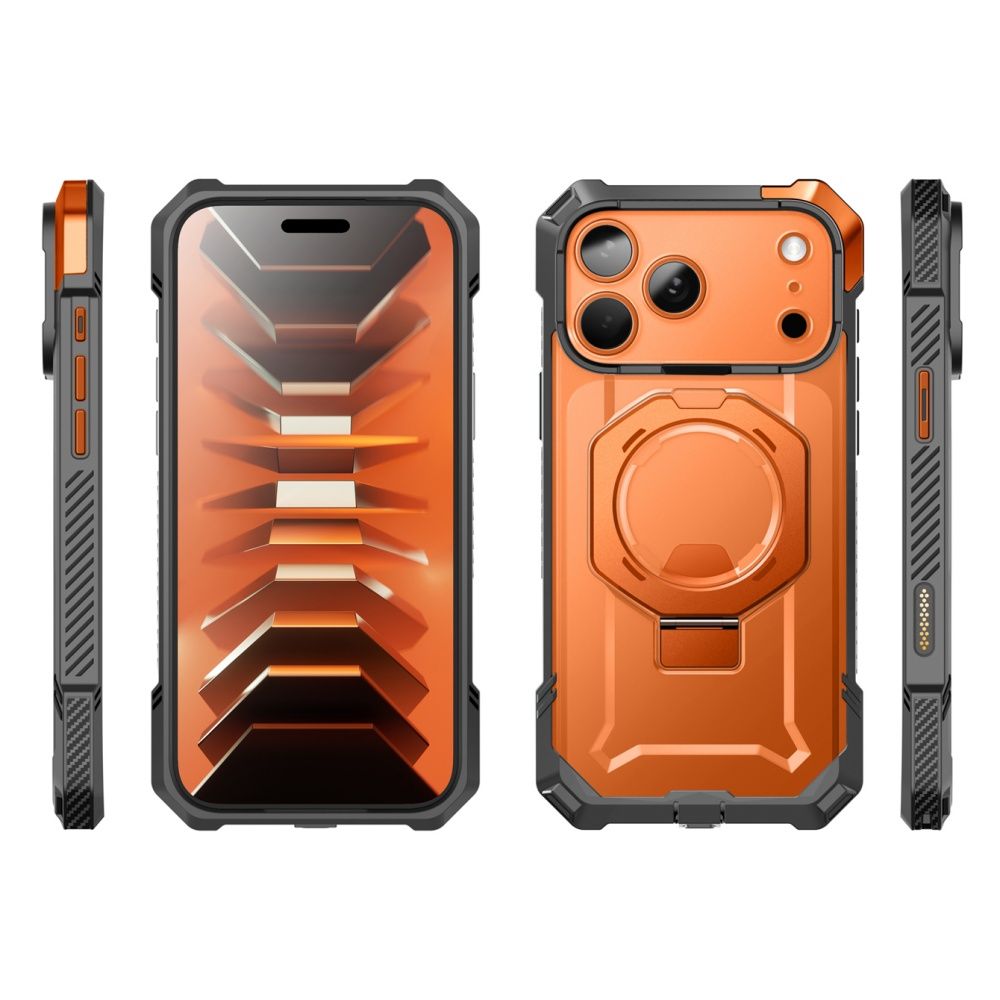 Supcase UB Grip Mag MagSafe dėklas iPhone 18 Pro / 17 Pro - Oranžinė -- iPhone 18 Pro / iPhone 17 Pro