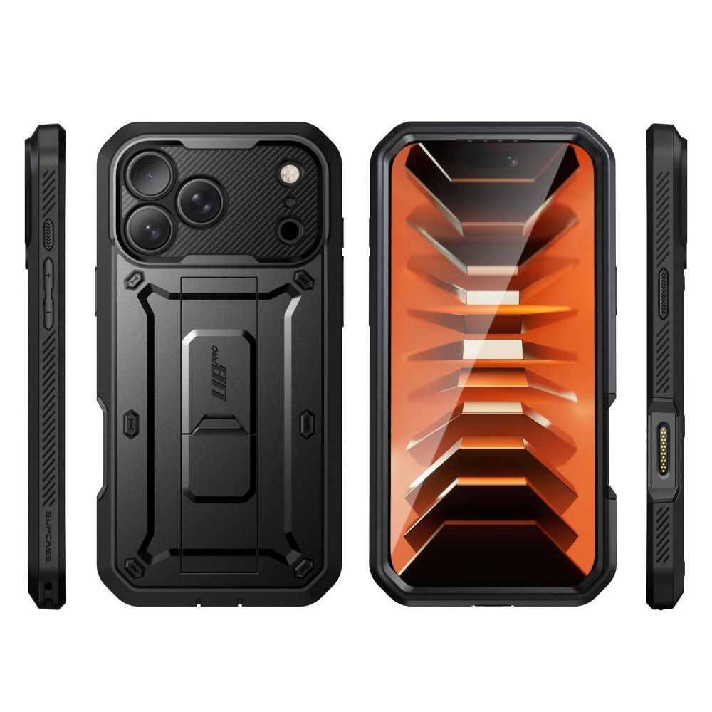 Supcase Unicorn Beetle Pro dėklas iPhone 18 Pro / 17 Pro - Juodas -- iPhone 18 Pro / iPhone 17 Pro