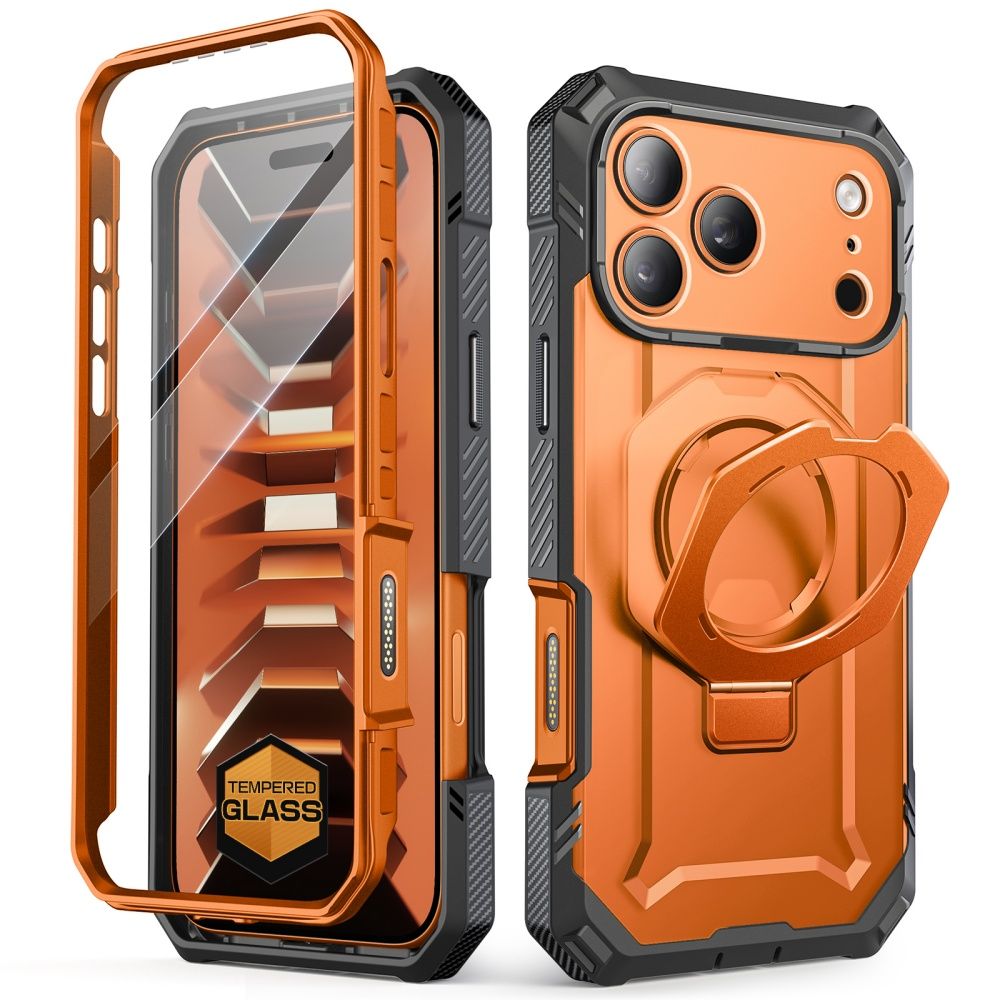Supcase Grip Pro Mag MagSafe dėklas iPhone 18 Pro / 17 Pro - Oranžinė -- iPhone 18 Pro / iPhone 17 Pro