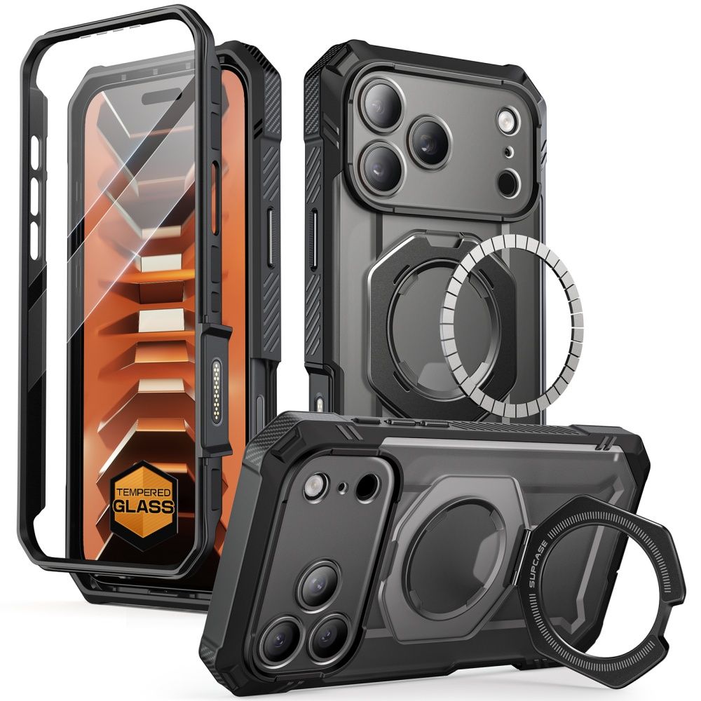 Supcase Grip Pro Mag MagSafe dėklas iPhone 18 Pro Max / 17 Pro Max - Juoda -- iPhone 18 Pro Max / iPhone 17 Pro Max