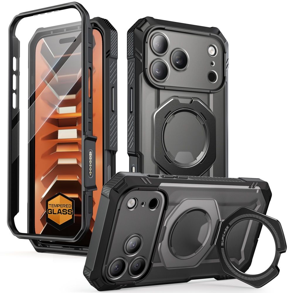 Supcase Grip Pro Mag MagSafe dėklas iPhone 18 Pro Max / 17 Pro Max - Juoda -- iPhone 18 Pro Max / iPhone 17 Pro Max