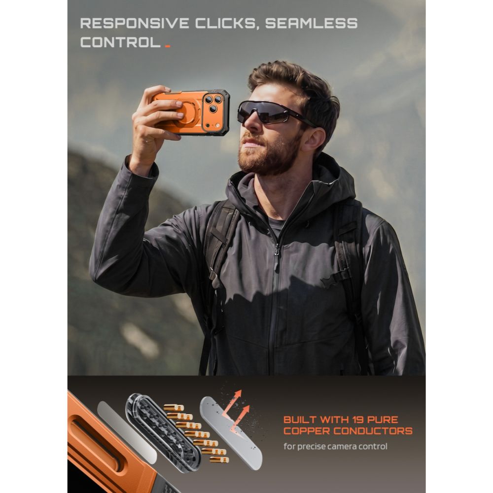 Supcase Grip Pro Mag MagSafe dėklas iPhone 18 Pro Max / 17 Pro Max - Oranžinė -- iPhone 18 Pro Max / iPhone 17 Pro Max
