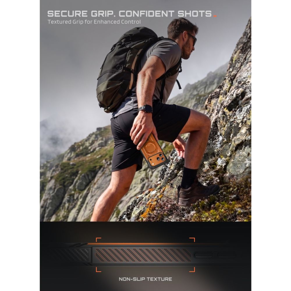 Supcase Grip Pro Mag MagSafe dėklas iPhone 18 Pro Max / 17 Pro Max - Oranžinė -- iPhone 18 Pro Max / iPhone 17 Pro Max