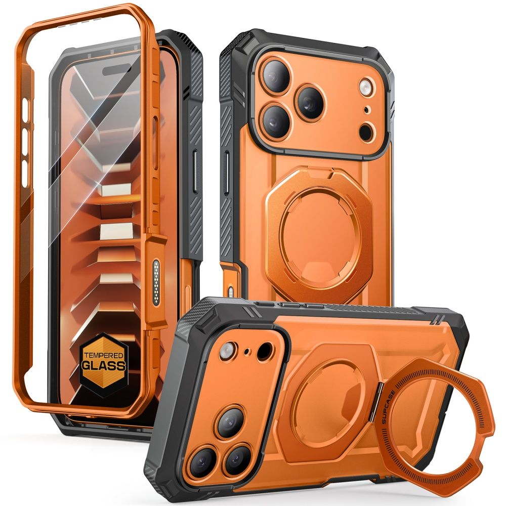 Supcase Grip Pro Mag MagSafe dėklas iPhone 18 Pro Max / 17 Pro Max - Oranžinė -- iPhone 18 Pro Max / iPhone 17 Pro Max