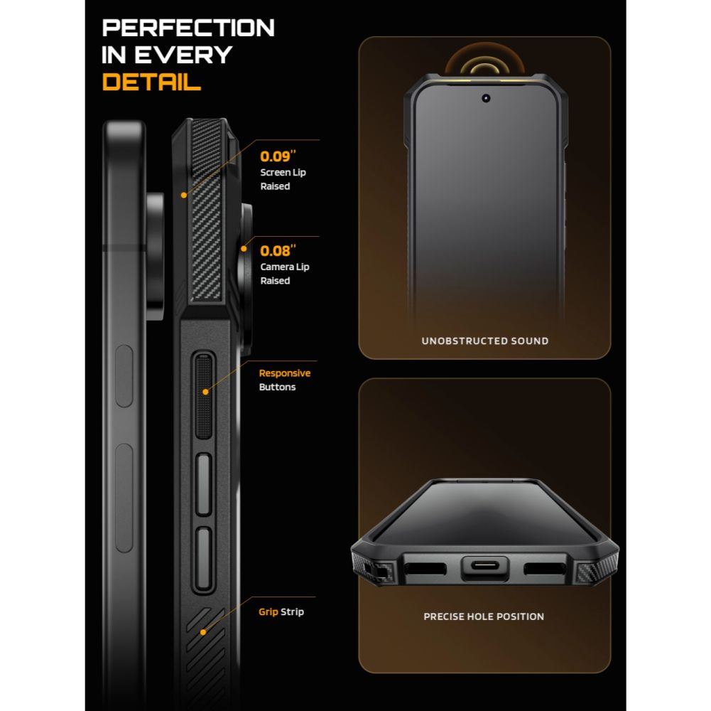 Supcase UB Grip Mag MagSafe dėklas Google Pixel 11 Pro XL - juodas -- Google Pixel 11 Pro XL
