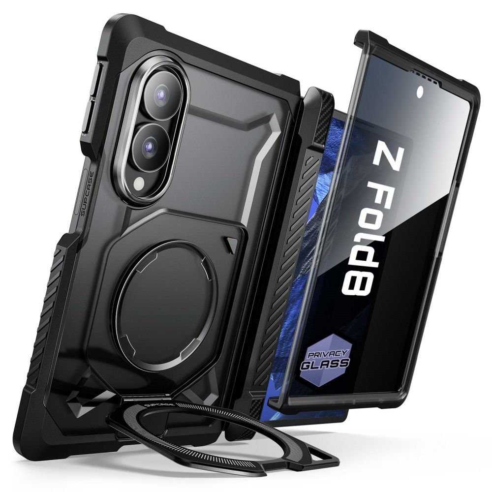 Supcase UB Grip Mag MagSafe privatumo dėklas Samsung Galaxy Z Fold 8 - juodas -- Samsung Galaxy Z Fold 8