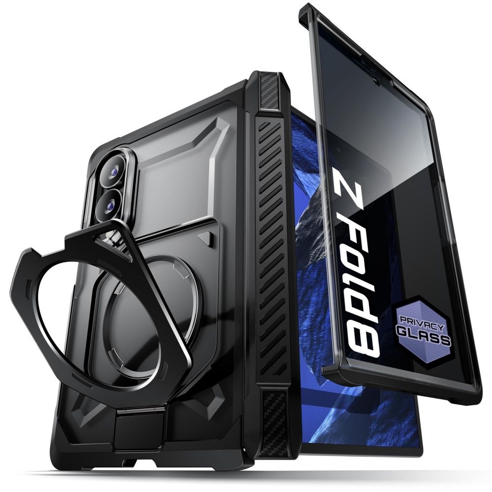Supcase UB Grip Mag MagSafe privatumo dėklas Samsung Galaxy Z Fold 8 - juodas -- Samsung Galaxy Z Fold 8