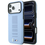 BMW M Blue Perfo Metal Logo MagSafe dėklas skirtas iPhone 18 Pro / 17 Pro - Mėlyna -- iPhone 18 Pro / iPhone 17 Pro