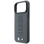 BMW M Blue Perfo Metal Logo MagSafe dėklas skirtas iPhone 18 Pro / 17 Pro - Pilka -- iPhone 18 Pro / iPhone 17 Pro