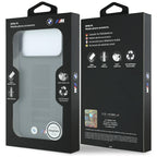BMW M Blue Perfo Metal Logo MagSafe dėklas skirtas iPhone 18 Pro / 17 Pro - Pilka -- iPhone 18 Pro / iPhone 17 Pro